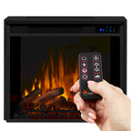 Meuble TV cheminée électrique Frederick 72'' blanc par Real Flame - 72L x 15,5l x 30H