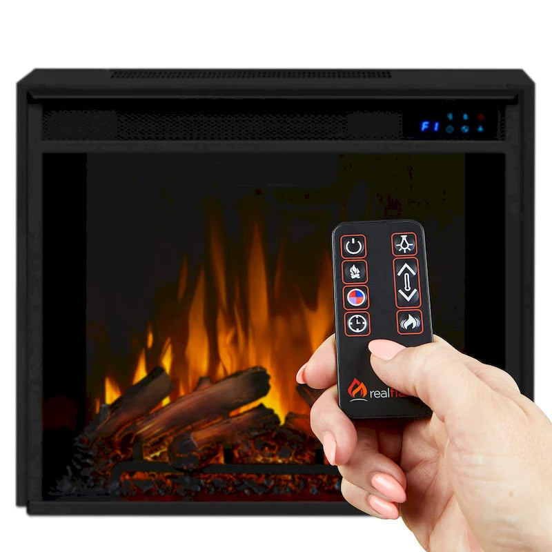 Meuble TV cheminée électrique Frederick 72'' blanc par Real Flame - 72L x 15,5l x 30H
