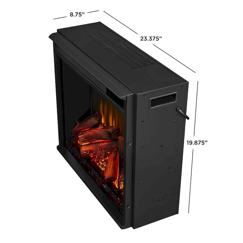Meuble TV cheminée électrique Frederick 72'' blanc par Real Flame - 72L x 15,5l x 30H