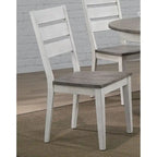 Ensemble de salle à manger 7 pièces Avalon The Gray Barn en blanc orageux et frêne avec chaises à dossier ajouré