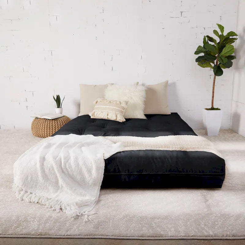 Matelas futon japonais de sol pleine grandeur 20 cm multicolore – 1 à 2 personnes