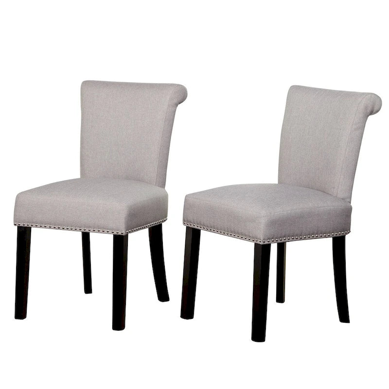 Chaise de salle à manger Parsons Adeline Simple Living avec clous décoratifs (Lot de 2)