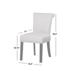 Chaise de salle à manger Parsons Adeline Simple Living avec clous décoratifs (Lot de 2)