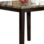 Table Haute Spacieuse en Bois Plateau Effet Marbre Marron