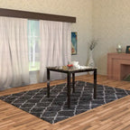Table Haute Spacieuse en Bois Plateau Effet Marbre Marron