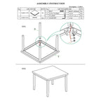 Table Haute Spacieuse en Bois Plateau Effet Marbre Marron