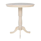 Table piédestal ronde, hauteur bar, non finie, 36 pouces, International Concepts