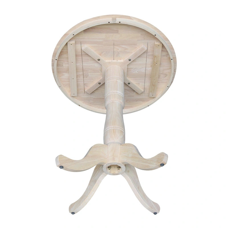 Table piédestal ronde, hauteur bar, non finie, 36 pouces, International Concepts