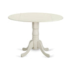 Table de salle à manger East West Furniture Dublin - un plateau de table rond en bois avec abattant et piédestal, (Options de finition)