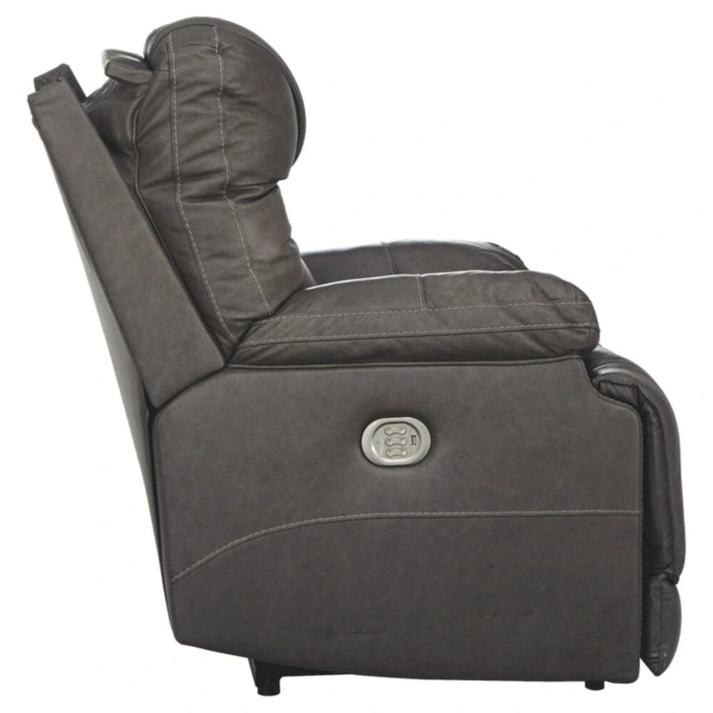 Wurstrow - Fauteuil inclinable motorisé contemporain avec appuie-tête réglable - Smoke