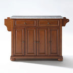 Îlot de cuisine Crosley Alexandria avec plateau en granit massif, finition Cerisier Classique - 51,5 L x 18 P x 34 H