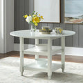 Table à manger ronde blanche style cottage simple