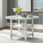 Table à manger ronde blanche style cottage simple