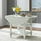 Table à manger ronde blanche style cottage simple