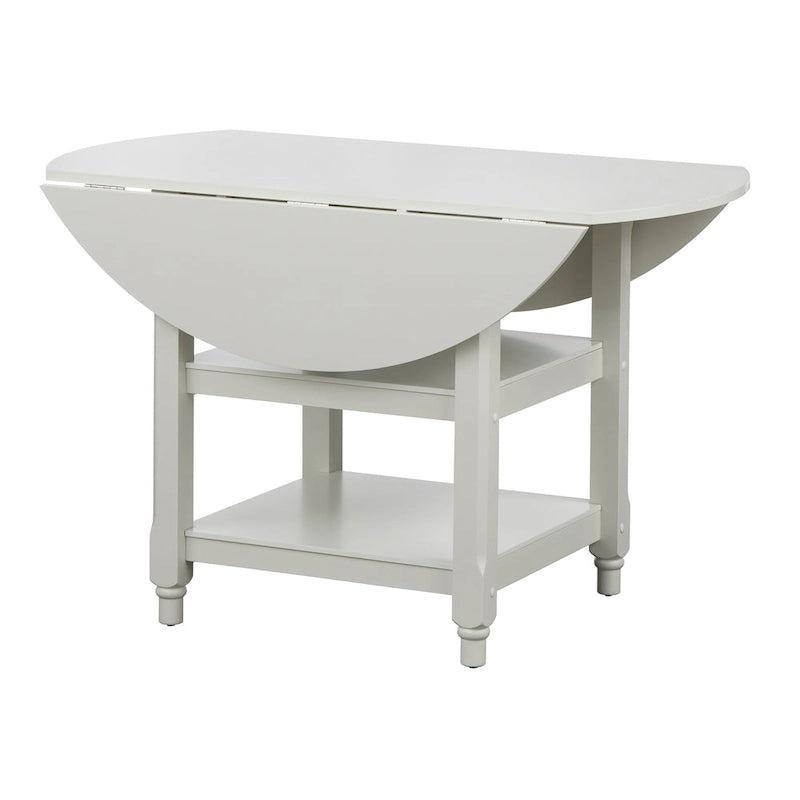 Table à manger ronde blanche style cottage simple