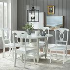 Table à manger ronde blanche style cottage simple