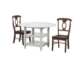 Table à manger ronde blanche style cottage simple