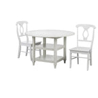 Table à manger ronde blanche style cottage simple