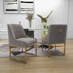 SEYNAR Chaises de salle à manger contemporaines en velours avec pieds en métal, lot de 4