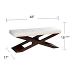 Banc d'entrée rembourré Haddix de SEI Furniture