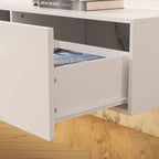 Meuble TV mural flottant 63 pouces, meuble TV LED mural avec finition brillante