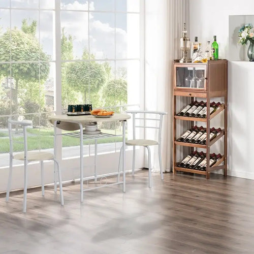 Table de salle à manger abattante de 80 cm pour petit espace, ensemble table de cuisine pour 2 personnes
