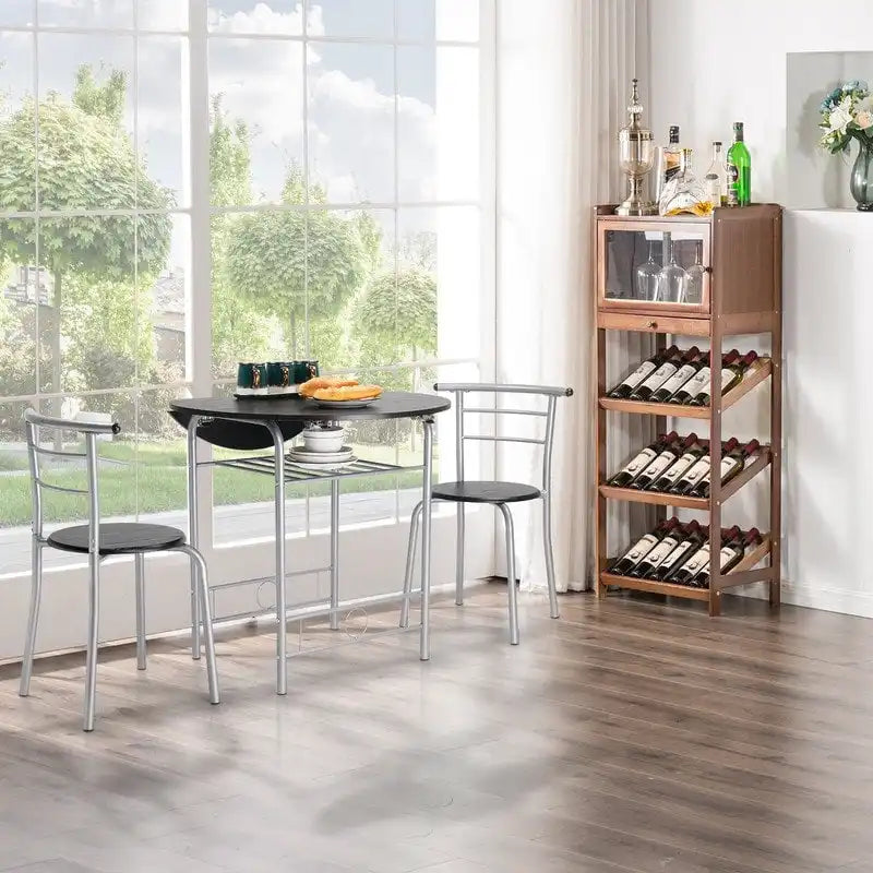 Table de salle à manger abattante de 80 cm pour petit espace, ensemble table de cuisine pour 2 personnes