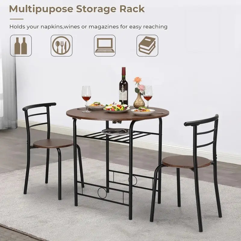 Table de salle à manger abattante de 80 cm pour petit espace, ensemble table de cuisine pour 2 personnes