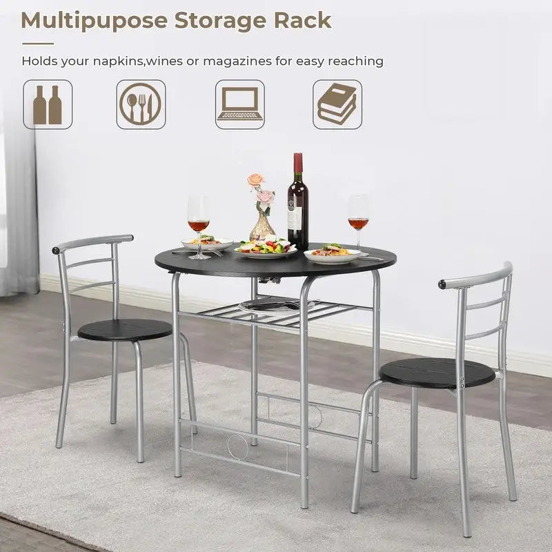 Table de salle à manger abattante de 80 cm pour petit espace, ensemble table de cuisine pour 2 personnes