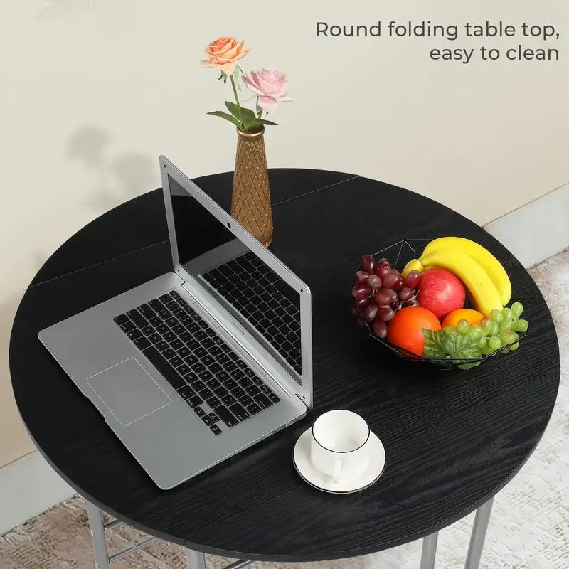 Table de salle à manger abattante de 80 cm pour petit espace, ensemble table de cuisine pour 2 personnes