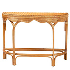Console Wakana en rotin marron naturel de style bohème moderne