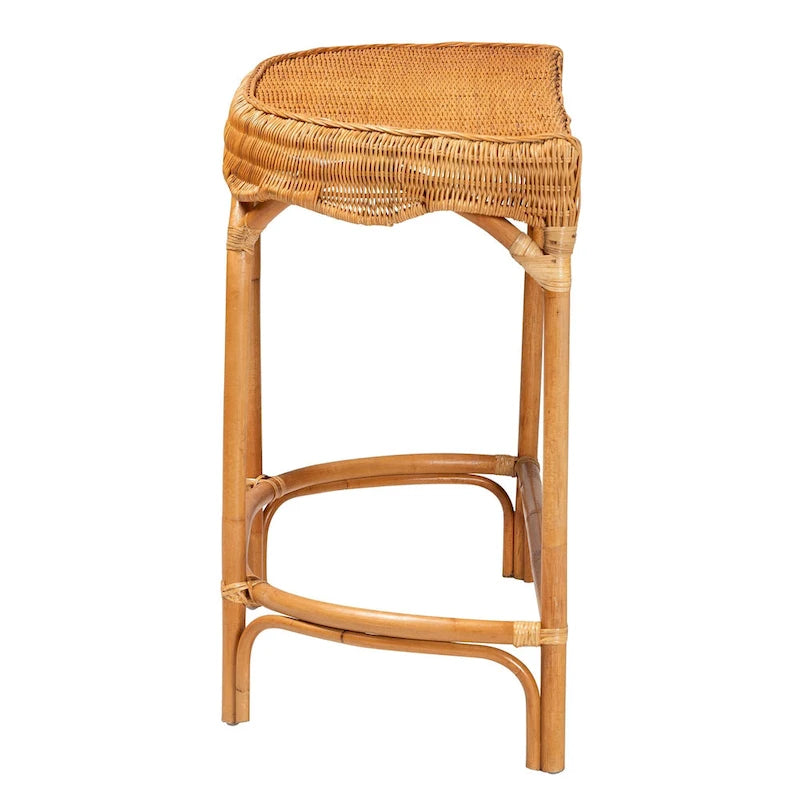 Console Wakana en rotin marron naturel de style bohème moderne
