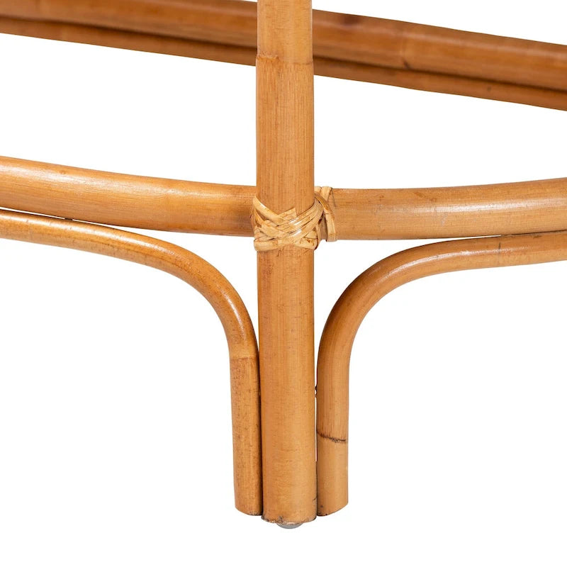 Console Wakana en rotin marron naturel de style bohème moderne