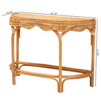 Console Wakana en rotin marron naturel de style bohème moderne