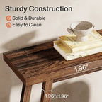 Console 2 niveaux gris et marron, 180 cm – Table d'entrée / Salon / Derrière canapé