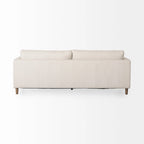 Tissu crème Loretta avec cadre en bois massif et traversins – 87,9 larg. x 36,2 prof. x 33,8 haut.