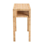 Console en bois d'acacia et rotin bohème miel clair