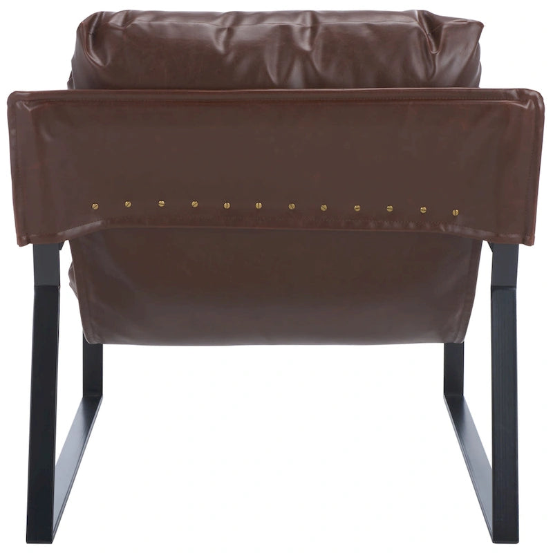 SAFAVIEH Elinor Fauteuil d'appoint avec surmatelas (entièrement assemblé) - 31 po L x 35 po P x 33 po H - 31Lx35Px33H