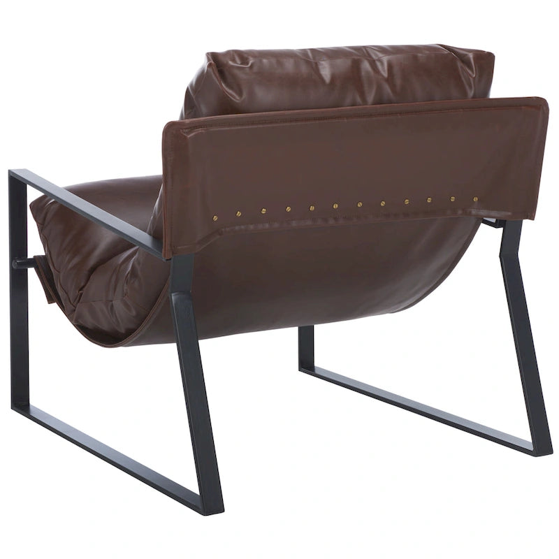 SAFAVIEH Elinor Fauteuil d'appoint avec surmatelas (entièrement assemblé) - 31 po L x 35 po P x 33 po H - 31Lx35Px33H