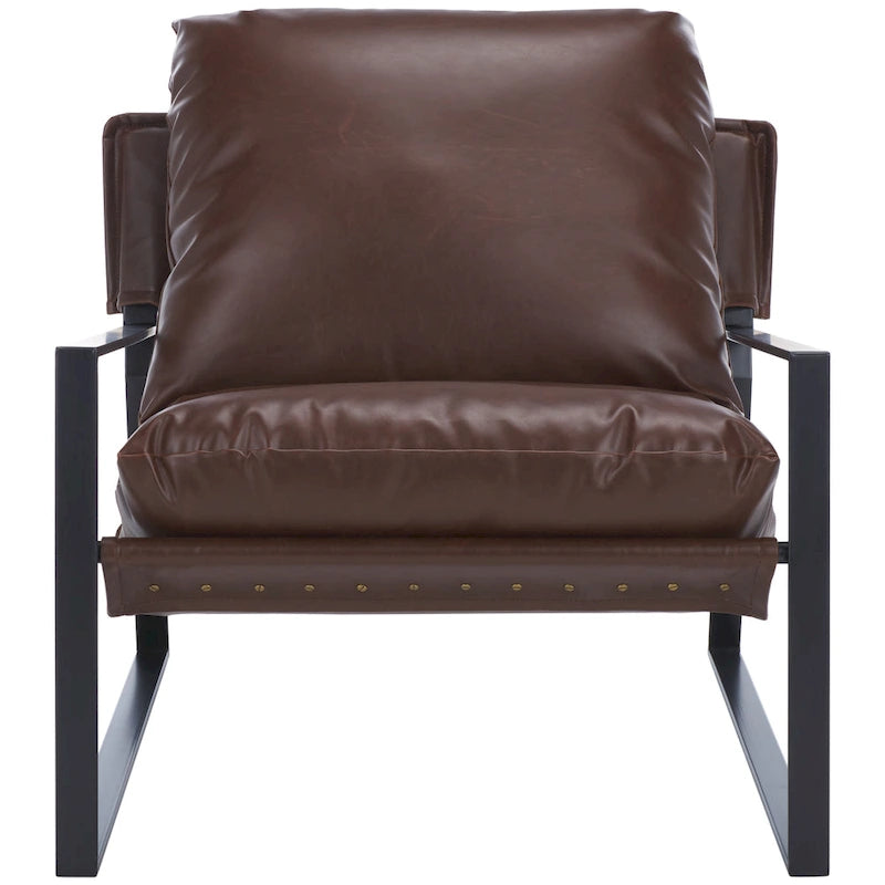 SAFAVIEH Elinor Fauteuil d'appoint avec surmatelas (entièrement assemblé) - 31 po L x 35 po P x 33 po H - 31Lx35Px33H