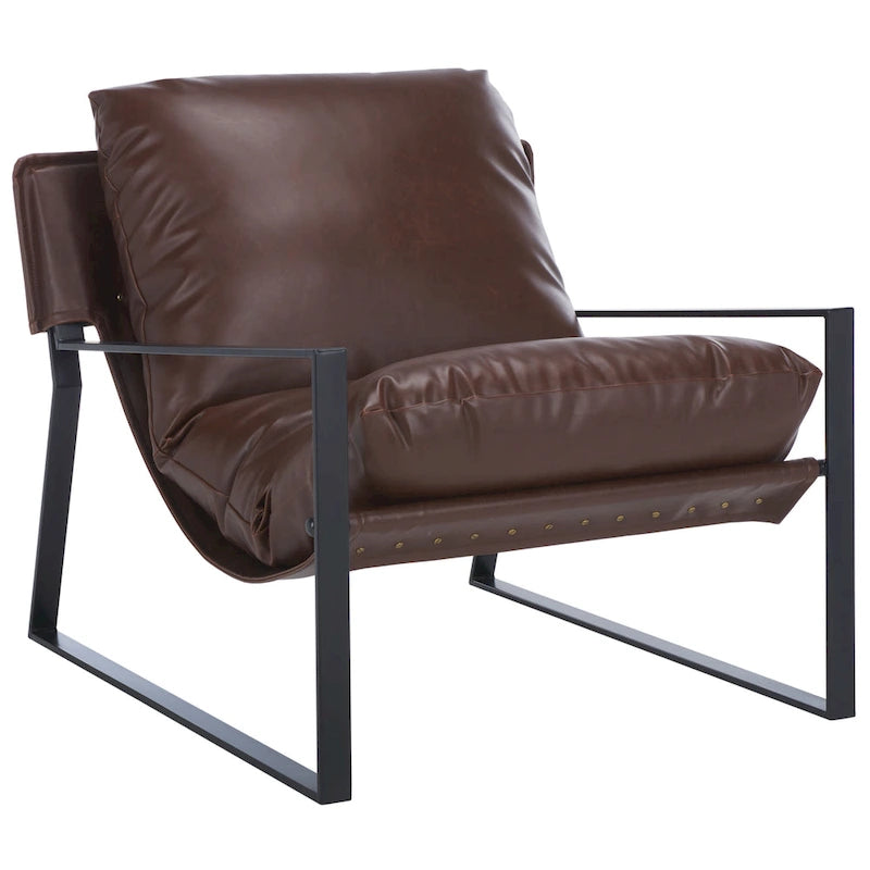 SAFAVIEH Elinor Fauteuil d'appoint avec surmatelas (entièrement assemblé) - 31 po L x 35 po P x 33 po H - 31Lx35Px33H