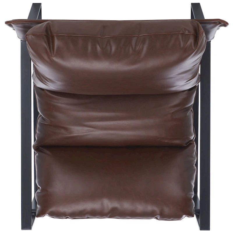 SAFAVIEH Elinor Fauteuil d'appoint avec surmatelas (entièrement assemblé) - 31 po L x 35 po P x 33 po H - 31Lx35Px33H