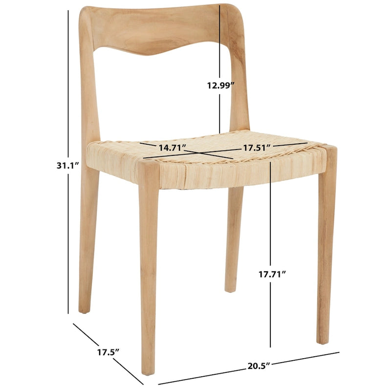 SAFAVIEH Betsey Wicker Chaise de salle à manger 31 po - 21 L x 18 P x 31 H - 20Lx18Px31H