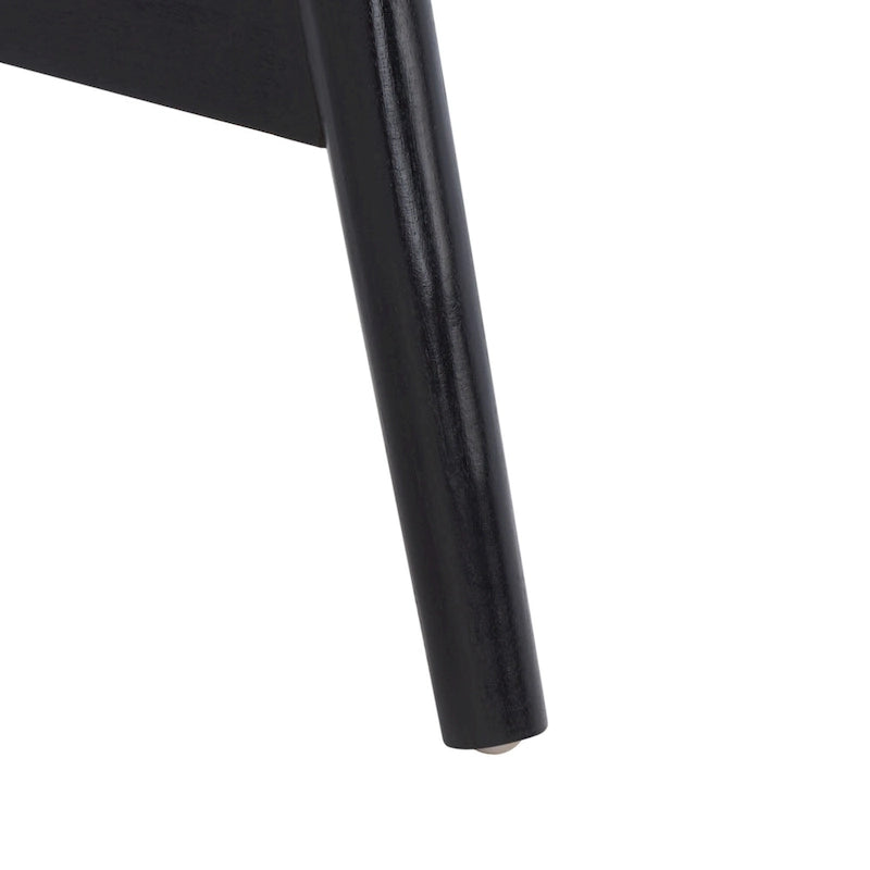 Fauteuil d'appoint en cuir tressé noir / cognac / blanc – Une place