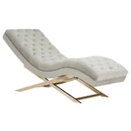 SAFAVIEH Cheri Chaise longue avec oreiller rond - 65Lx23Px33H