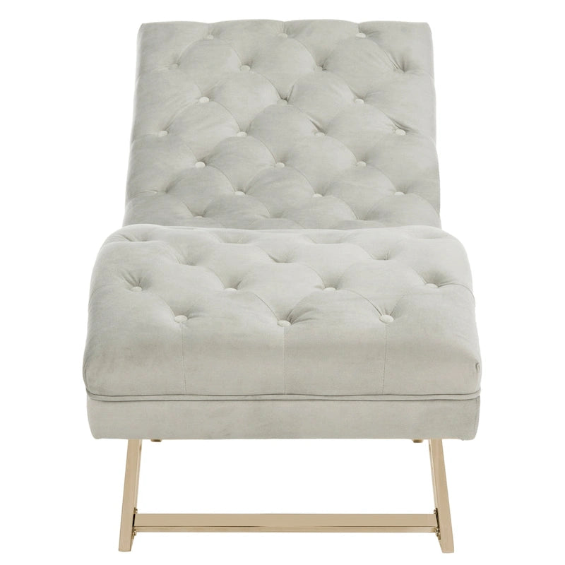 SAFAVIEH Cheri Chaise longue avec oreiller rond - 65Lx23Px33H