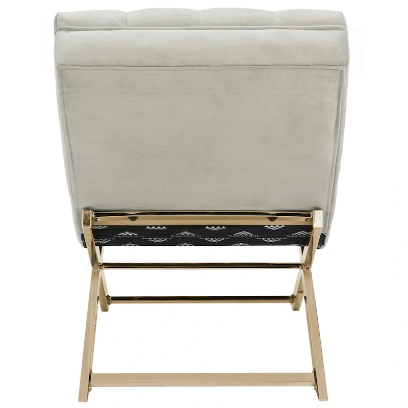 SAFAVIEH Cheri Chaise longue avec oreiller rond - 65Lx23Px33H