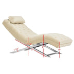SAFAVIEH Cheri Chaise longue avec oreiller rond - 65Lx23Px33H