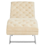 SAFAVIEH Cheri Chaise longue avec oreiller rond - 65Lx23Px33H