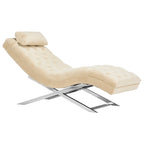 SAFAVIEH Cheri Chaise longue avec oreiller rond - 65Lx23Px33H